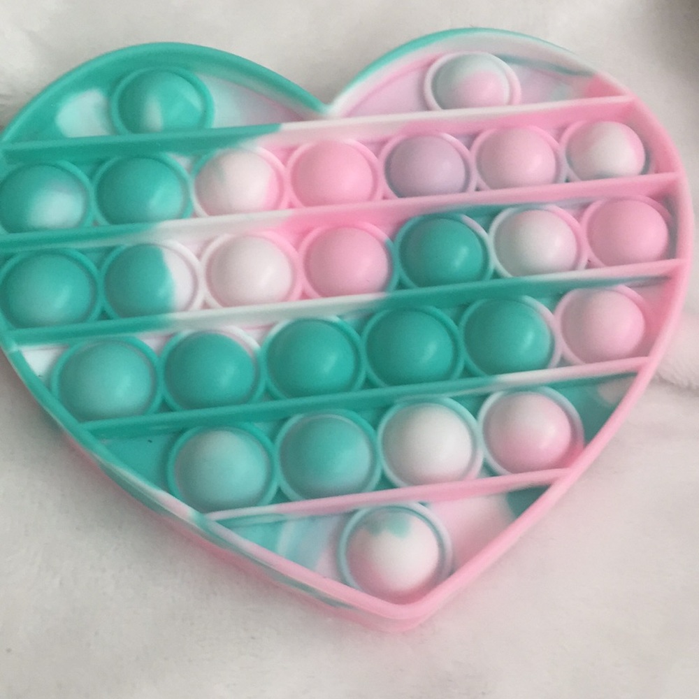 Pop it Heart Shape in Pink and Aqua